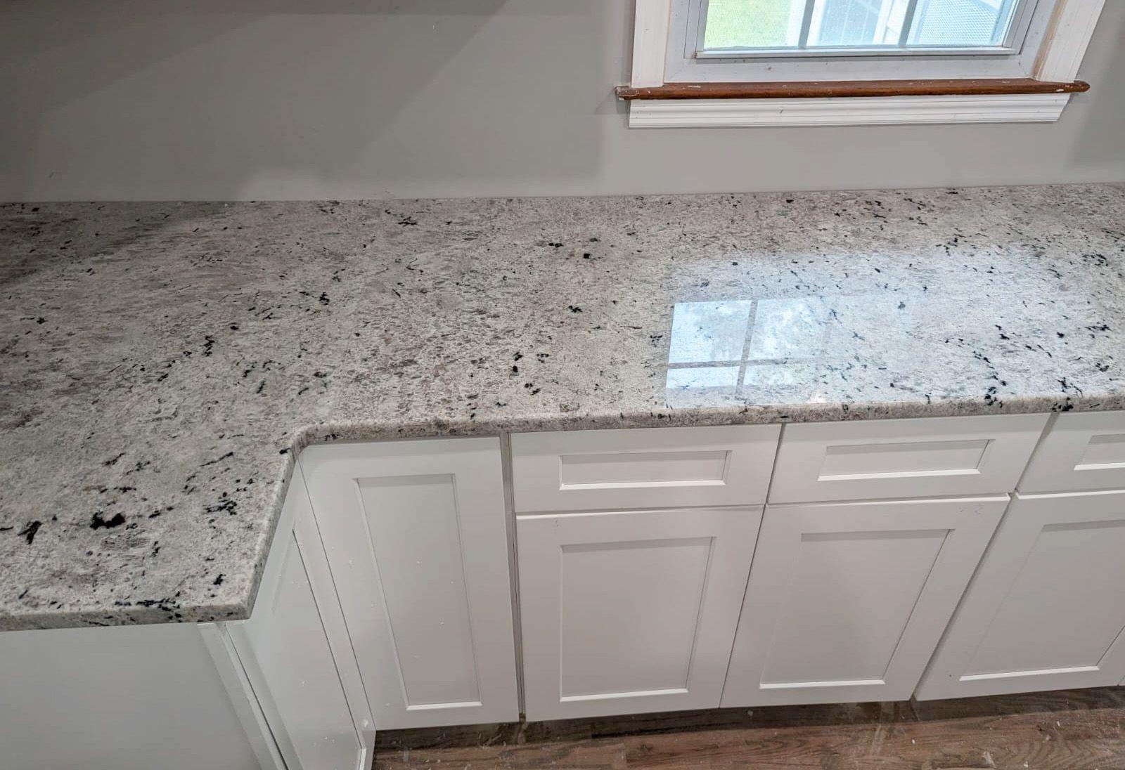 White Ornamental Granite Countertops