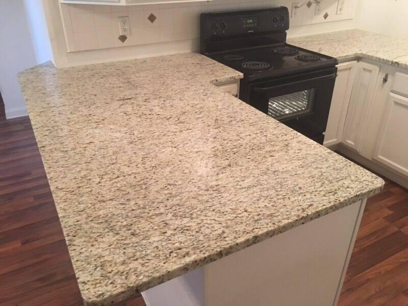 White Ornamental Granite Kitchen Counters